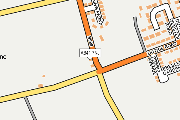 AB41 7NJ map - OS OpenMap – Local (Ordnance Survey)