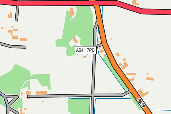 AB41 7PD map - OS OpenMap – Local (Ordnance Survey)