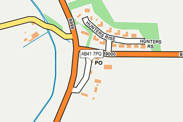 AB41 7PQ map - OS OpenMap – Local (Ordnance Survey)