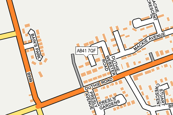 AB41 7QF map - OS OpenMap – Local (Ordnance Survey)