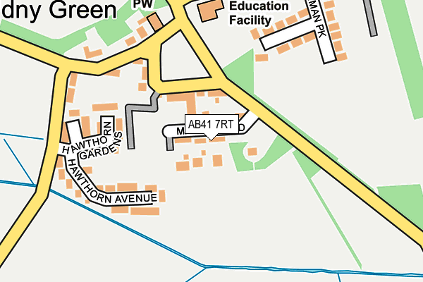 AB41 7RT map - OS OpenMap – Local (Ordnance Survey)
