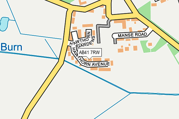 AB41 7RW map - OS OpenMap – Local (Ordnance Survey)