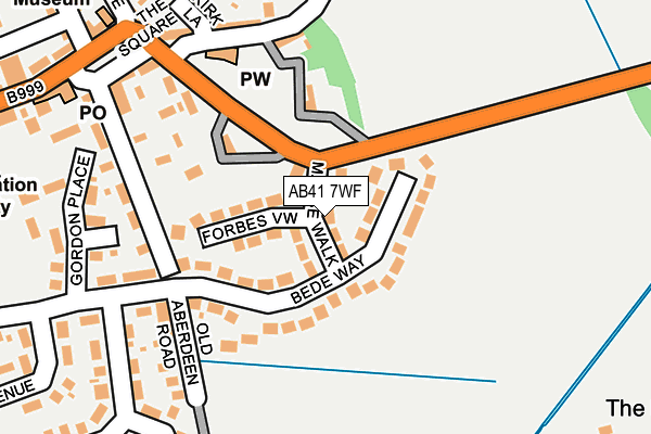 AB41 7WF map - OS OpenMap – Local (Ordnance Survey)
