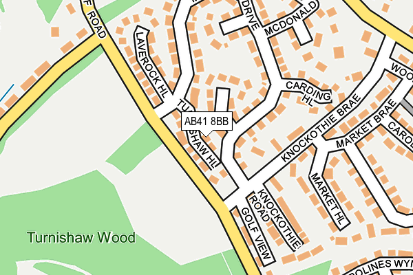 AB41 8BB map - OS OpenMap – Local (Ordnance Survey)