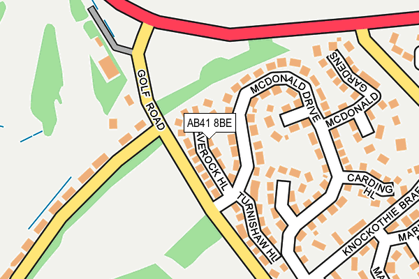 AB41 8BE map - OS OpenMap – Local (Ordnance Survey)