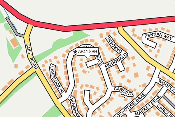 AB41 8BH map - OS OpenMap – Local (Ordnance Survey)