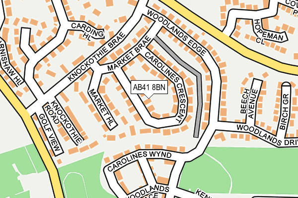 AB41 8BN map - OS OpenMap – Local (Ordnance Survey)