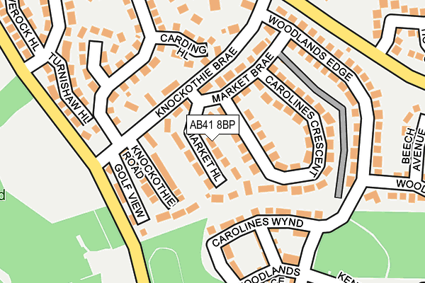 AB41 8BP map - OS OpenMap – Local (Ordnance Survey)