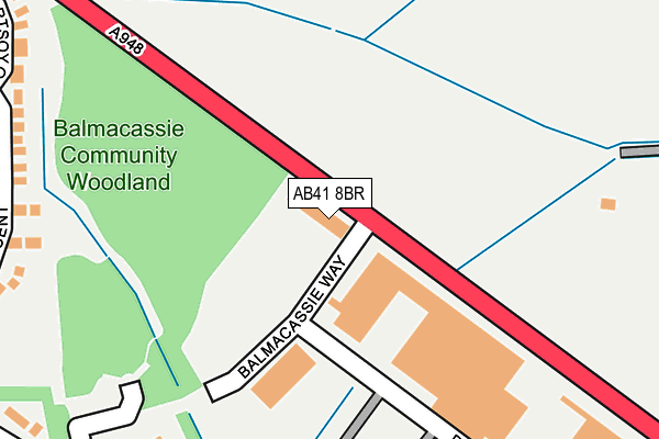 AB41 8BR map - OS OpenMap – Local (Ordnance Survey)