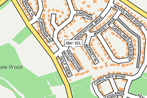 AB41 8DL map - OS OpenMap – Local (Ordnance Survey)