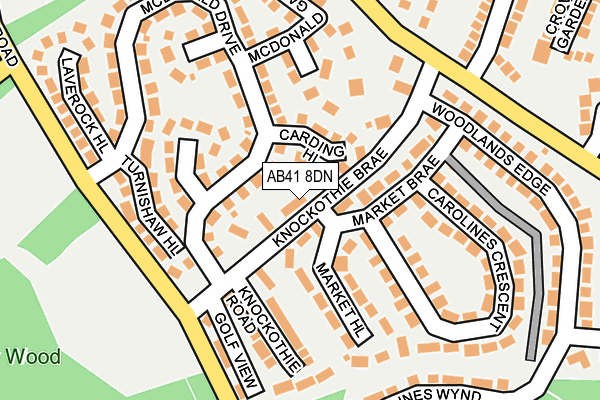 AB41 8DN map - OS OpenMap – Local (Ordnance Survey)