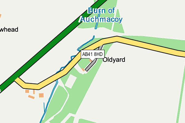 AB41 8HD map - OS OpenMap – Local (Ordnance Survey)