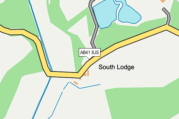 AB41 8JS map - OS OpenMap – Local (Ordnance Survey)