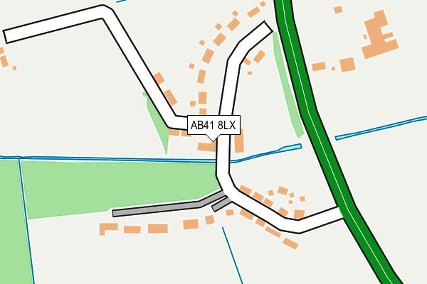 AB41 8LX map - OS OpenMap – Local (Ordnance Survey)
