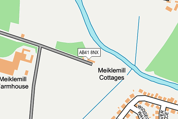 AB41 8NX map - OS OpenMap – Local (Ordnance Survey)