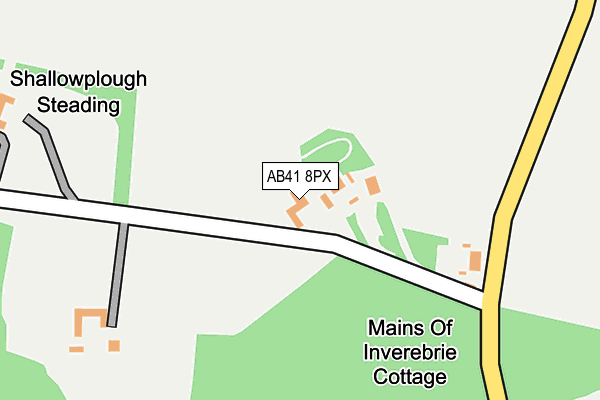 AB41 8PX map - OS OpenMap – Local (Ordnance Survey)