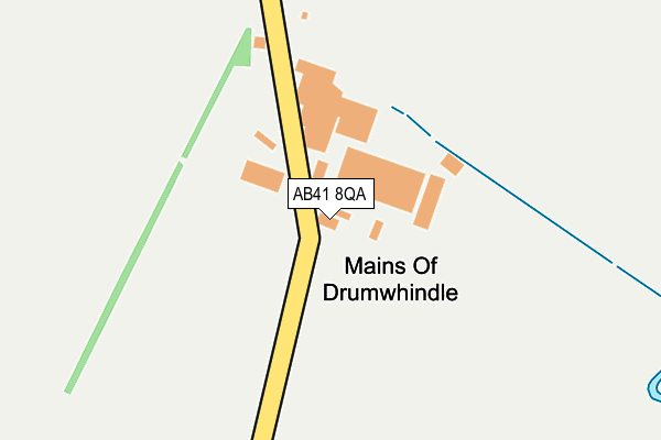 AB41 8QA map - OS OpenMap – Local (Ordnance Survey)