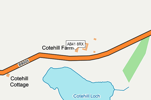 AB41 8RX map - OS OpenMap – Local (Ordnance Survey)