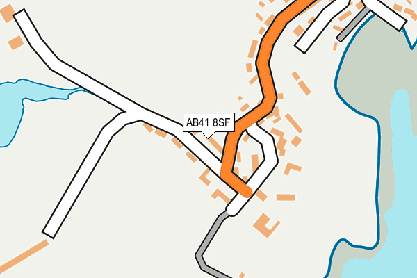 AB41 8SF map - OS OpenMap – Local (Ordnance Survey)