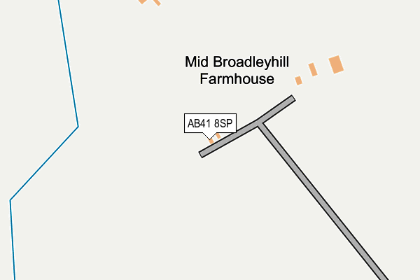 AB41 8SP map - OS OpenMap – Local (Ordnance Survey)