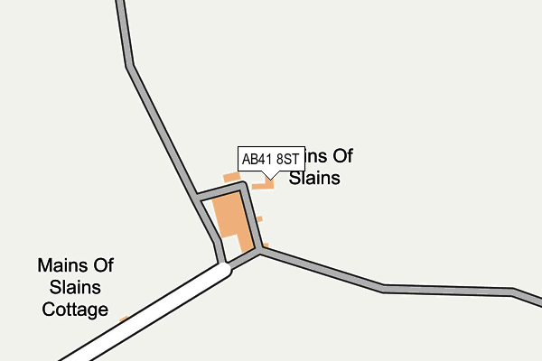 AB41 8ST map - OS OpenMap – Local (Ordnance Survey)