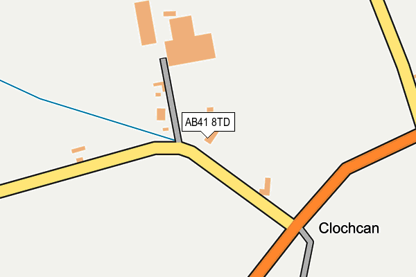 AB41 8TD map - OS OpenMap – Local (Ordnance Survey)