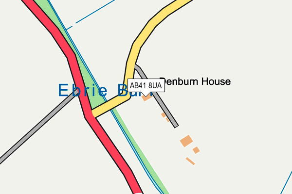AB41 8UA map - OS OpenMap – Local (Ordnance Survey)