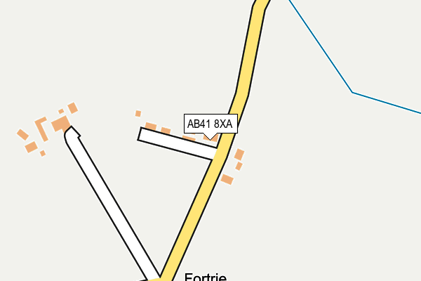 AB41 8XA map - OS OpenMap – Local (Ordnance Survey)