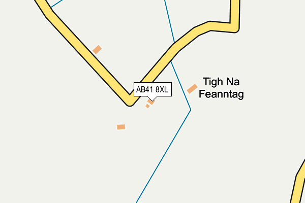 AB41 8XL map - OS OpenMap – Local (Ordnance Survey)