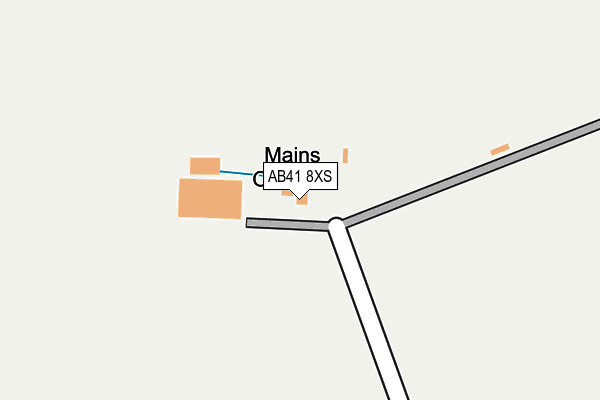 AB41 8XS map - OS OpenMap – Local (Ordnance Survey)