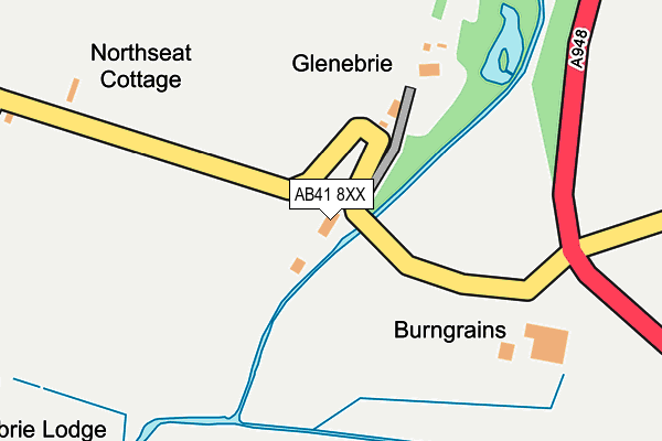 AB41 8XX map - OS OpenMap – Local (Ordnance Survey)