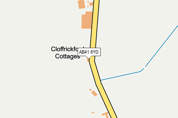 AB41 8YD map - OS OpenMap – Local (Ordnance Survey)