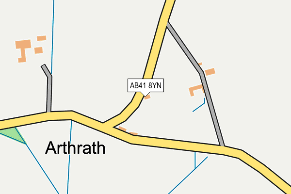 AB41 8YN map - OS OpenMap – Local (Ordnance Survey)