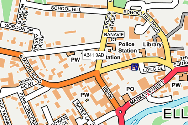 AB41 9AD map - OS OpenMap – Local (Ordnance Survey)