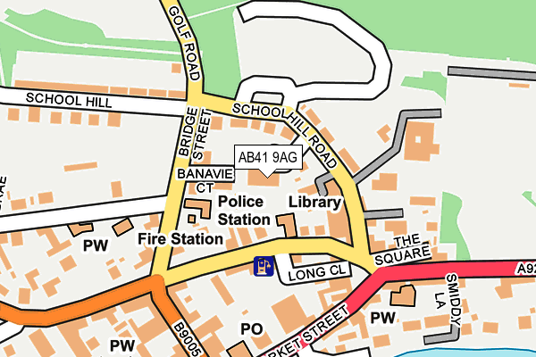 AB41 9AG map - OS OpenMap – Local (Ordnance Survey)