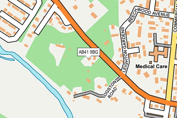 AB41 9BG map - OS OpenMap – Local (Ordnance Survey)