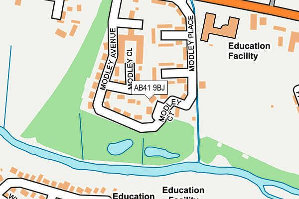 AB41 9BJ map - OS OpenMap – Local (Ordnance Survey)