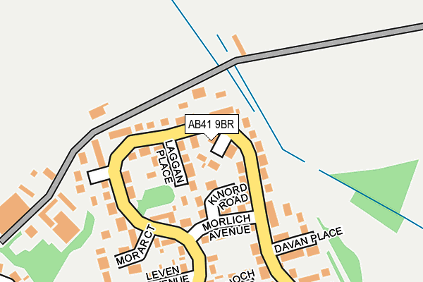 AB41 9BR map - OS OpenMap – Local (Ordnance Survey)