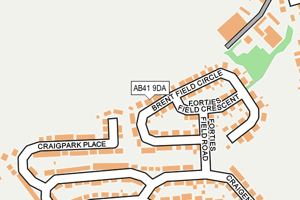 AB41 9DA map - OS OpenMap – Local (Ordnance Survey)