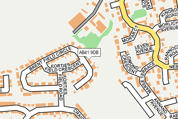 AB41 9DB map - OS OpenMap – Local (Ordnance Survey)