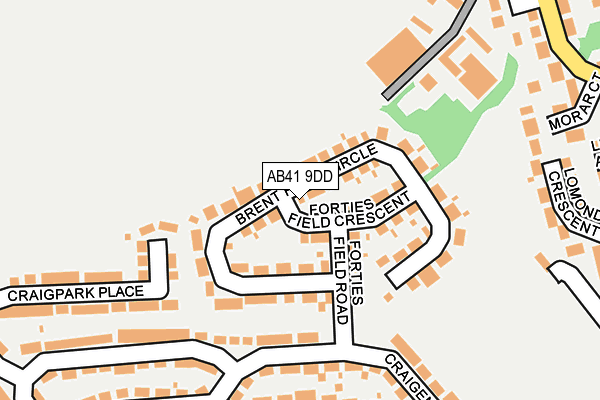 AB41 9DD map - OS OpenMap – Local (Ordnance Survey)