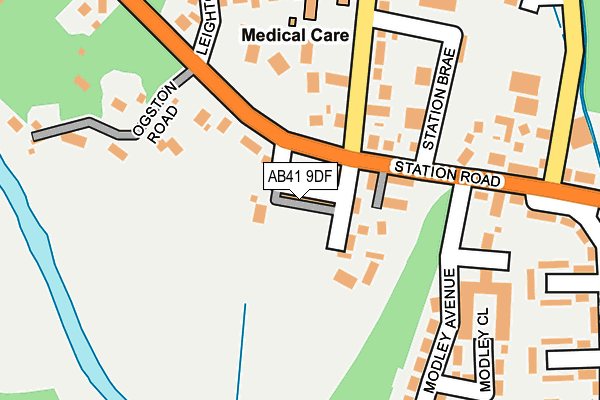 AB41 9DF map - OS OpenMap – Local (Ordnance Survey)