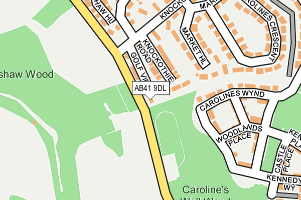 AB41 9DL map - OS OpenMap – Local (Ordnance Survey)