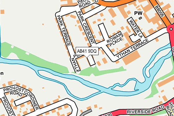 AB41 9DQ map - OS OpenMap – Local (Ordnance Survey)