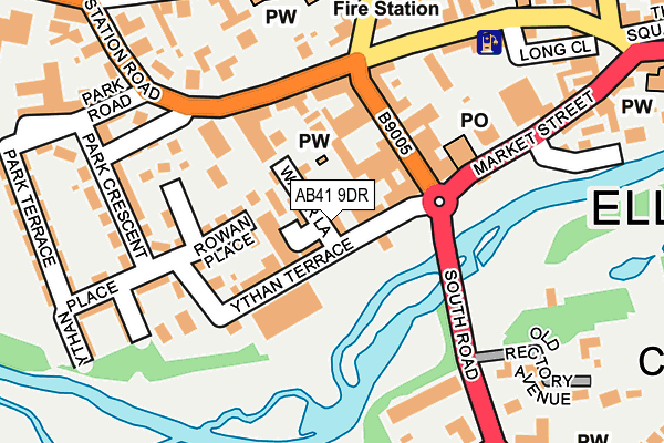 AB41 9DR map - OS OpenMap – Local (Ordnance Survey)