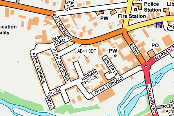 AB41 9DT map - OS OpenMap – Local (Ordnance Survey)