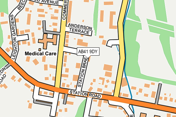 AB41 9DY map - OS OpenMap – Local (Ordnance Survey)