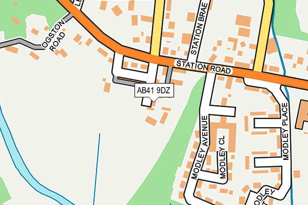 AB41 9DZ map - OS OpenMap – Local (Ordnance Survey)