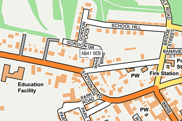 AB41 9EB map - OS OpenMap – Local (Ordnance Survey)