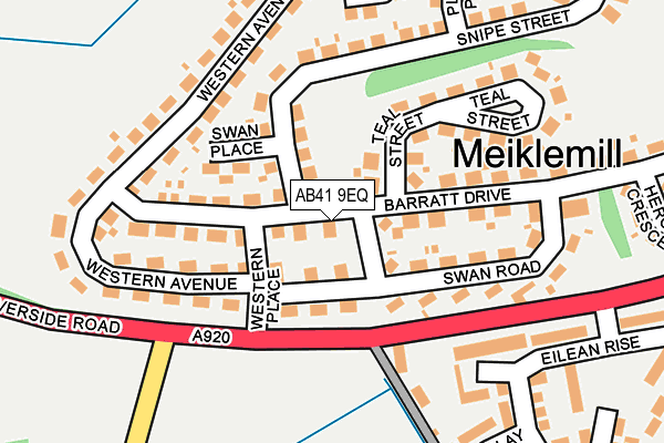 AB41 9EQ map - OS OpenMap – Local (Ordnance Survey)